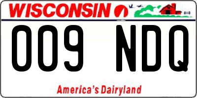 WI license plate 009NDQ
