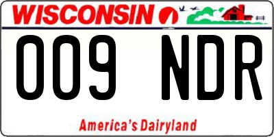 WI license plate 009NDR