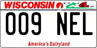 WI license plate 009NEL