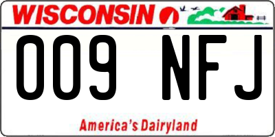 WI license plate 009NFJ