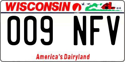 WI license plate 009NFV