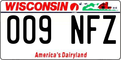 WI license plate 009NFZ