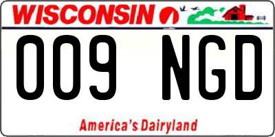 WI license plate 009NGD