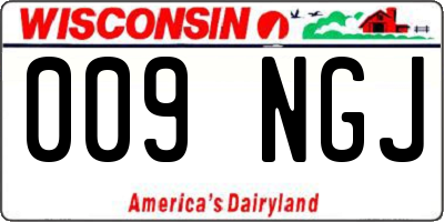 WI license plate 009NGJ