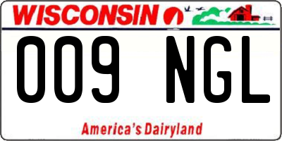 WI license plate 009NGL
