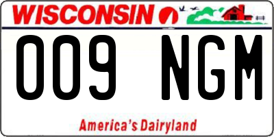 WI license plate 009NGM