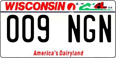 WI license plate 009NGN