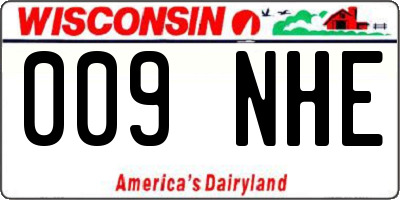 WI license plate 009NHE
