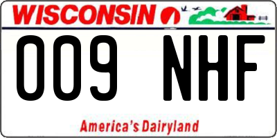 WI license plate 009NHF