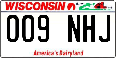 WI license plate 009NHJ