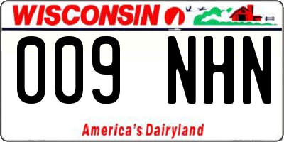 WI license plate 009NHN