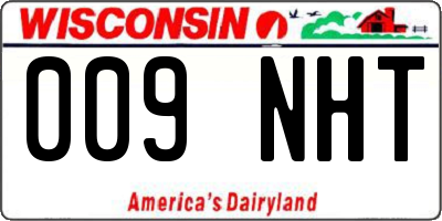 WI license plate 009NHT