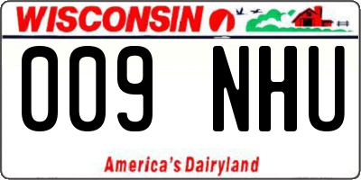 WI license plate 009NHU