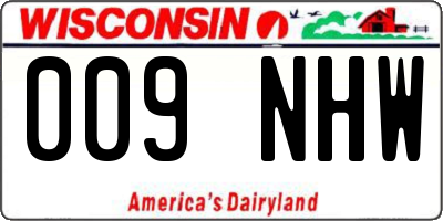 WI license plate 009NHW