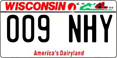 WI license plate 009NHY