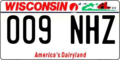 WI license plate 009NHZ