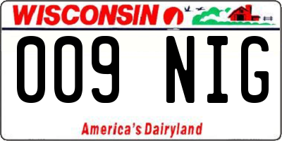 WI license plate 009NIG
