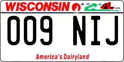 WI license plate 009NIJ