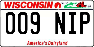 WI license plate 009NIP