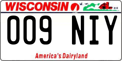 WI license plate 009NIY