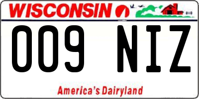 WI license plate 009NIZ