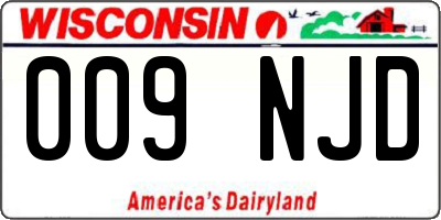 WI license plate 009NJD