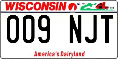 WI license plate 009NJT