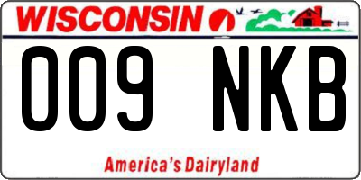 WI license plate 009NKB