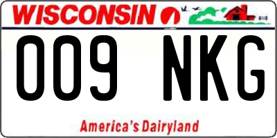 WI license plate 009NKG