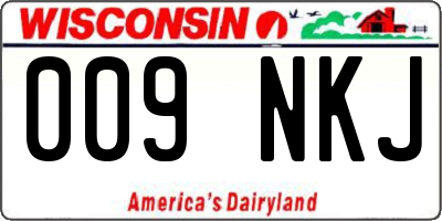 WI license plate 009NKJ