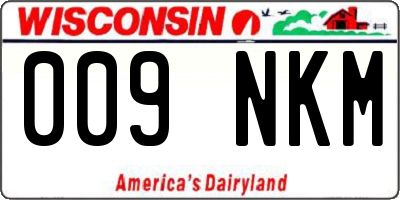 WI license plate 009NKM