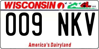 WI license plate 009NKV