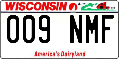 WI license plate 009NMF