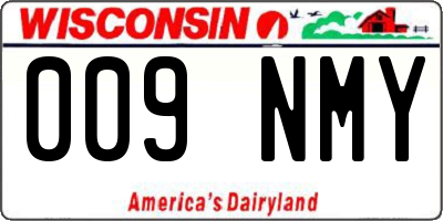 WI license plate 009NMY