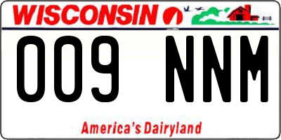 WI license plate 009NNM