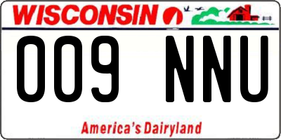WI license plate 009NNU