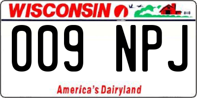 WI license plate 009NPJ