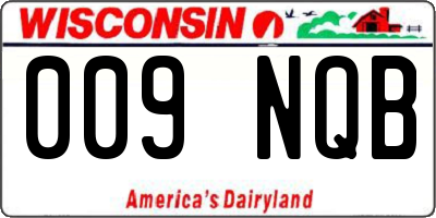 WI license plate 009NQB