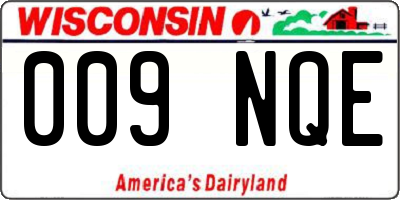 WI license plate 009NQE