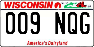 WI license plate 009NQG