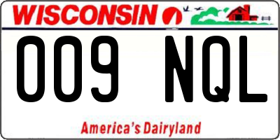WI license plate 009NQL
