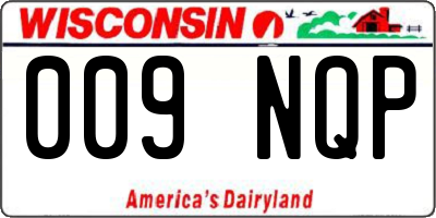 WI license plate 009NQP