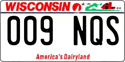 WI license plate 009NQS