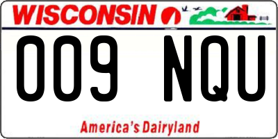 WI license plate 009NQU