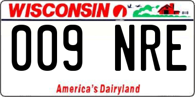 WI license plate 009NRE