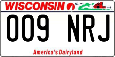 WI license plate 009NRJ