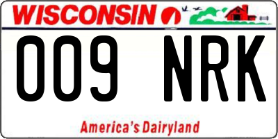 WI license plate 009NRK