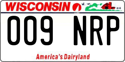 WI license plate 009NRP