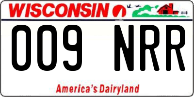 WI license plate 009NRR
