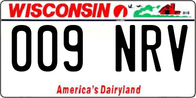 WI license plate 009NRV